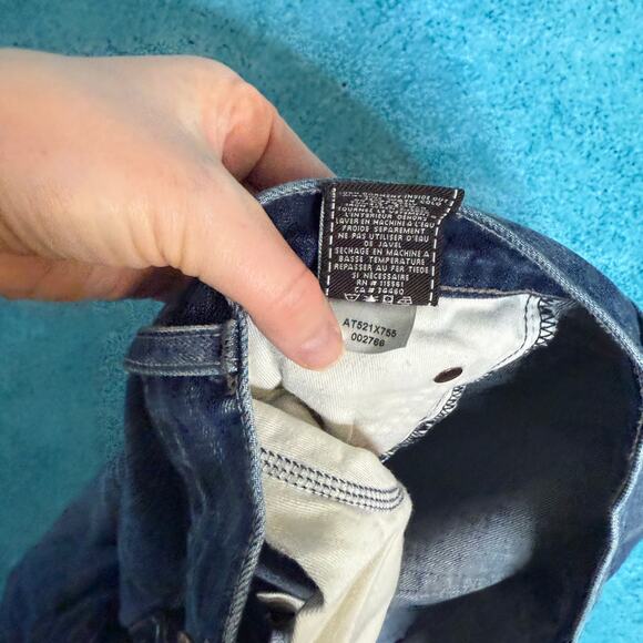 7 For All Mankind Men’s Jeans 33x29 Blue Relaxed Straight Button Fly Made in USA - Picture 10 of 16